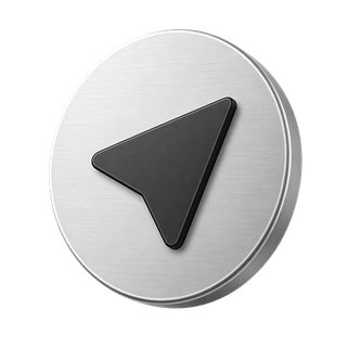 decorative 3D arrow icon for sending, featured on the contact us page